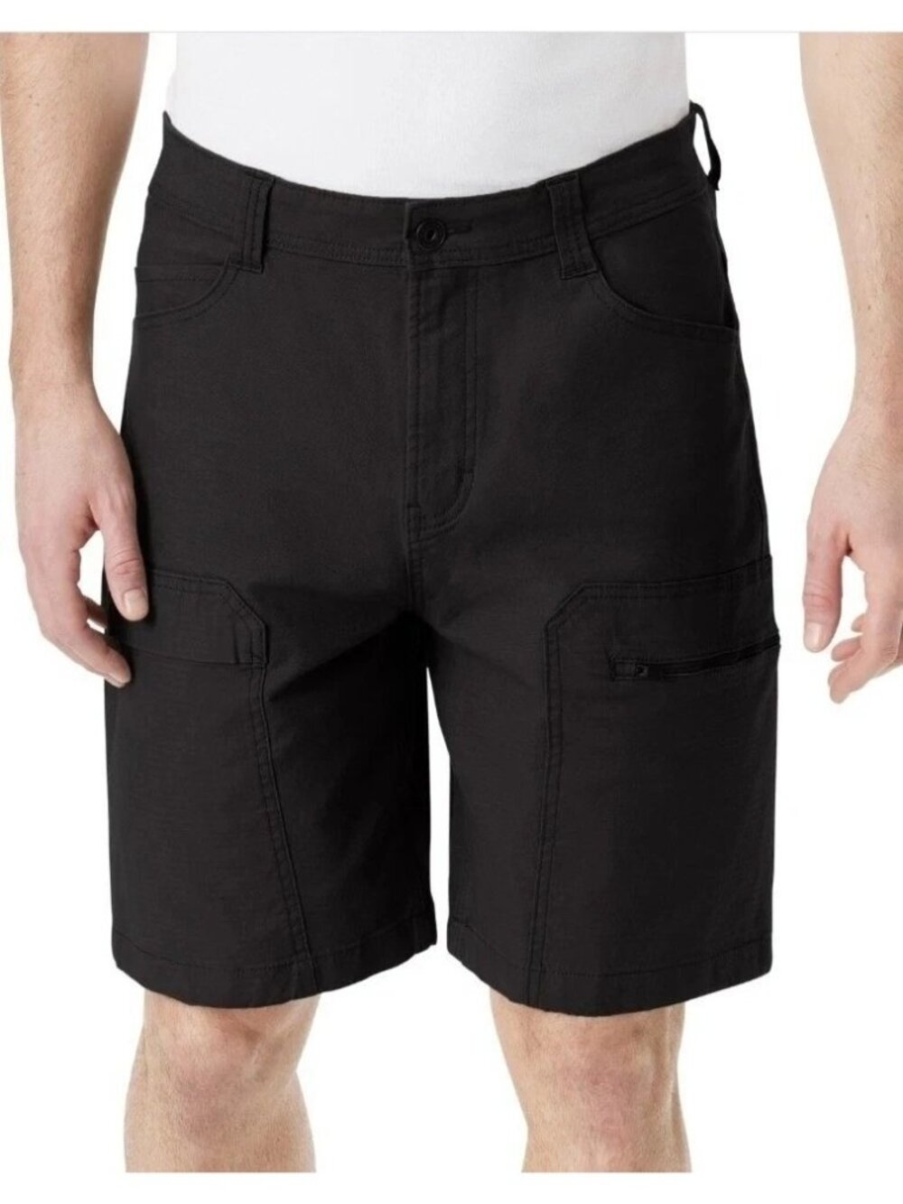 NWT Bass Outdoor Men's 36 Pro Cargo Shorts Black 98% Cotton Durable C0743